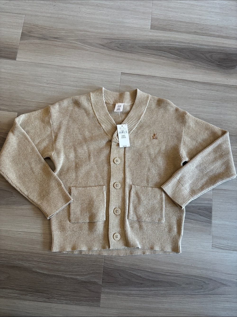 GAP Beige Knit Kids Cardigan